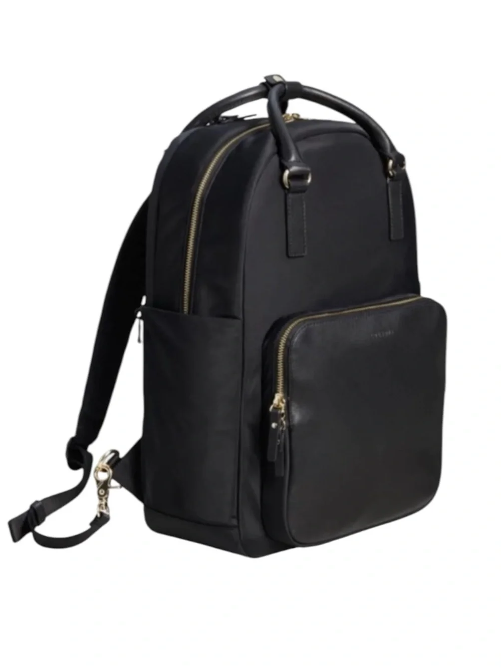 Lo & Sons Original Rowledge Black Nylon & Leather Travel Tote Backpack